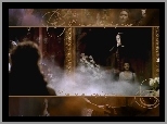 Gerard Butler, Emmy Rossum, kwiaty, dym, Phantom Of The Opera